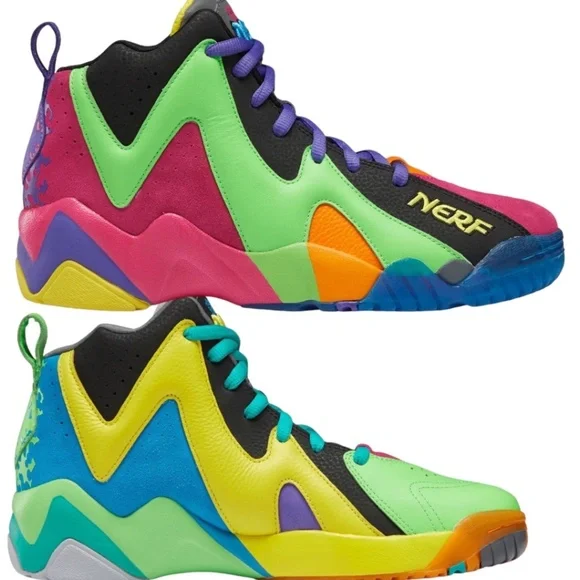 Reebok Kamikaze II NERF NERFOOP New Basketball Shoes Size 4 - Picture 2 of 16